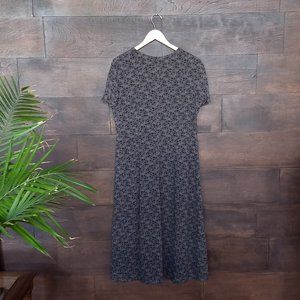 Vintage Black Floral Maxi Dress